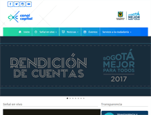 Tablet Screenshot of canalcapital.gov.co